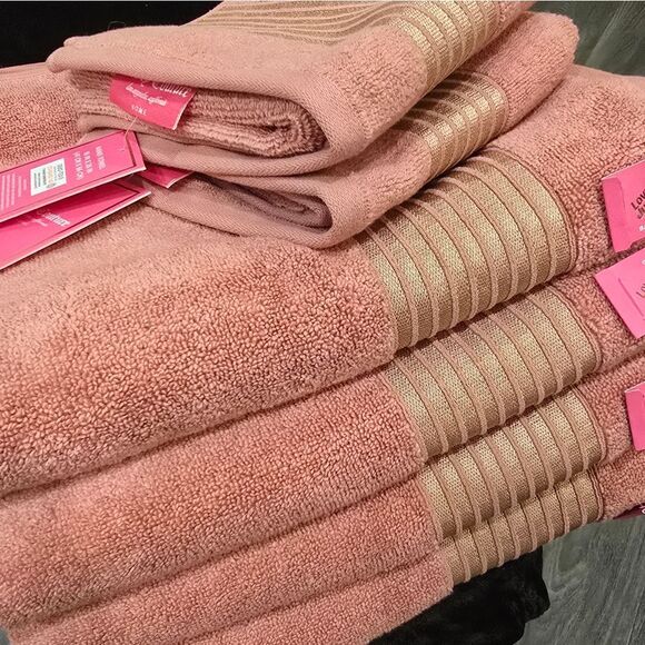 Juicy Couture Home Striped Oversized Plush Bath & Hand Towel Set - Picture 6 of 8